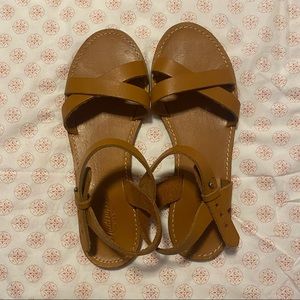 Madewell leather adjustable strappy sandals size 9.5